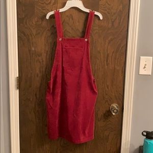 Burgundy Overall Dress